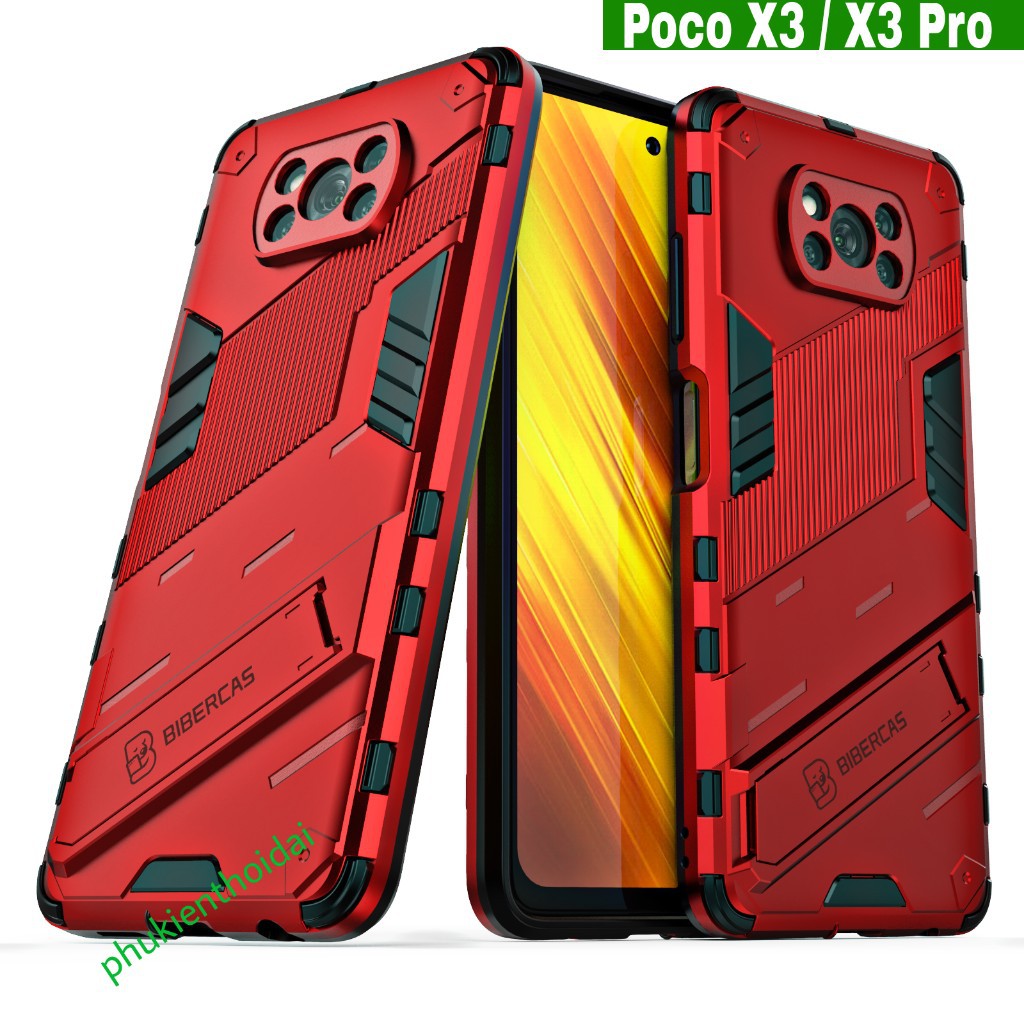 Ốp lưng Poco X3 NFC / X3 Pro / X4 Pro 5G / F4 GT / M4 Pro 4G Iron Man Ver 2 chống sốc giá đỡ xem phim bảo vệ camera