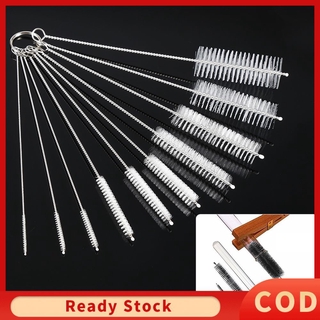 (Hàng Mới Về) Set 10 Cọ Nylon Chuyên Dụng Vệ Sinh Ống Nghiệm