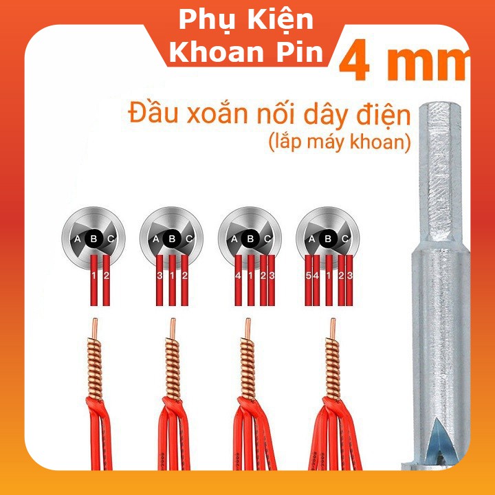 Đầu xoắn nối dây điện 2.5mm lắp máy khoan (P076)