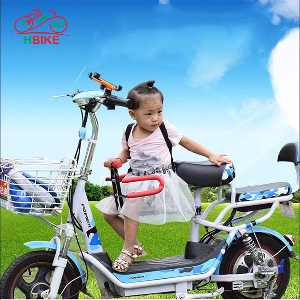 Ghế ngồi xe điện xe đạp xe Scooter cho bé Hbike, ghế có quây bảo vệ an toàn cho trẻ em khi ngồi xe