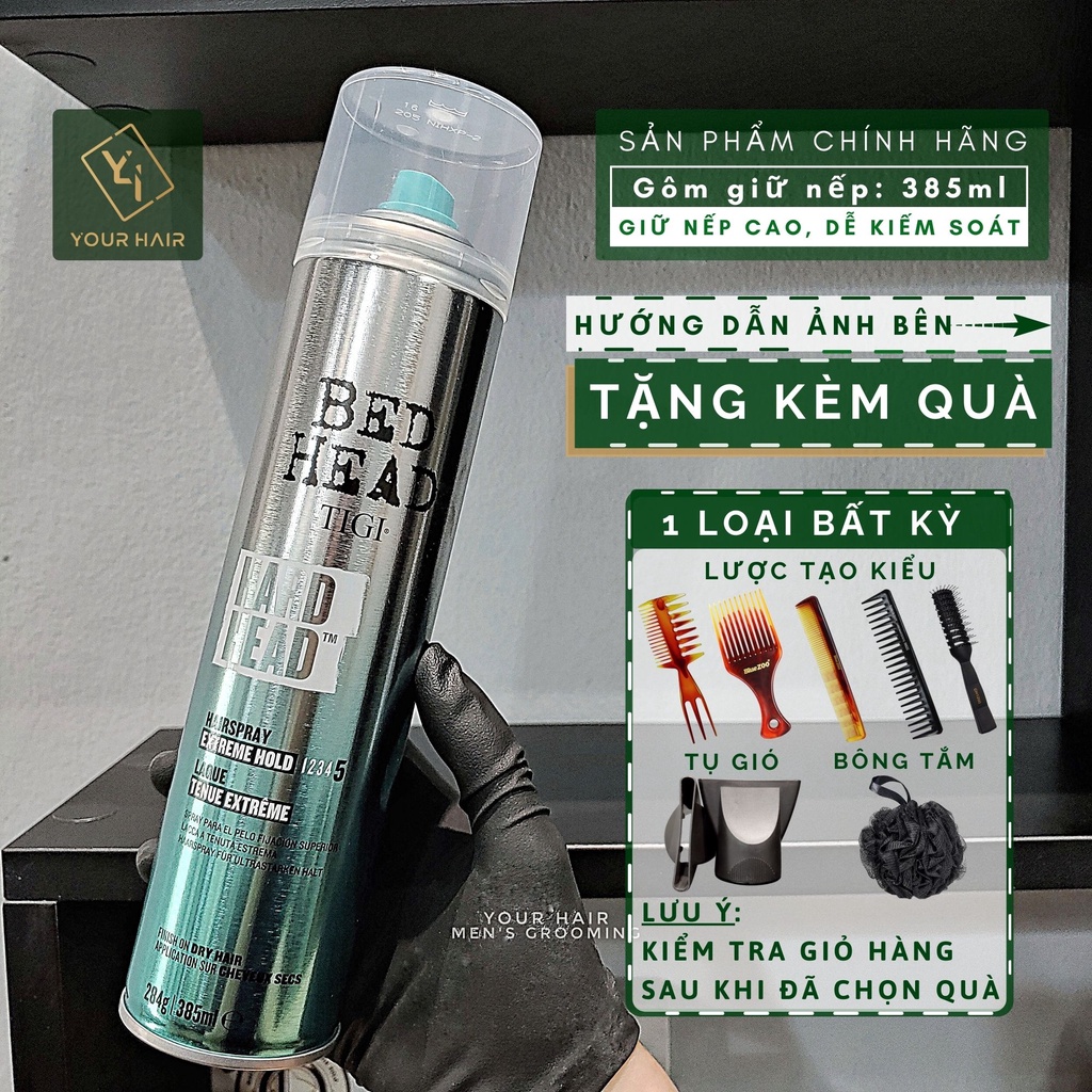 Gôm xịt giữ nếp Tigi Bed Head Hard Hold Hairspray 284g / 385ml