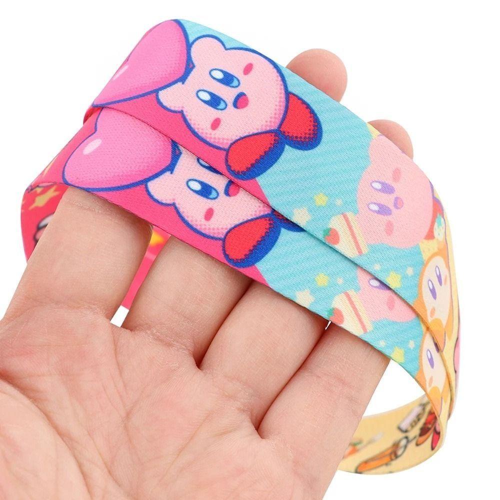 Dây Đeo Thẻ ID / Điện Thoại Hình Ngôi Sao Kirby Màu Hồng Dễ Thương