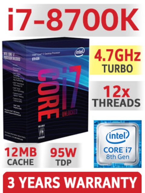 Cpu intel i7 8700k tray | BigBuy360 - bigbuy360.vn