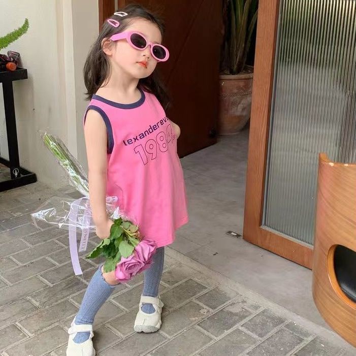 [Babycat] Hàng Có Sẵn Đầm Thun Thể Thao Không Tay Dáng Suông Mùa Hè Phong Cách Hàn Quốc Nhật Bản Mới Phù Hợp Với Bé Gái