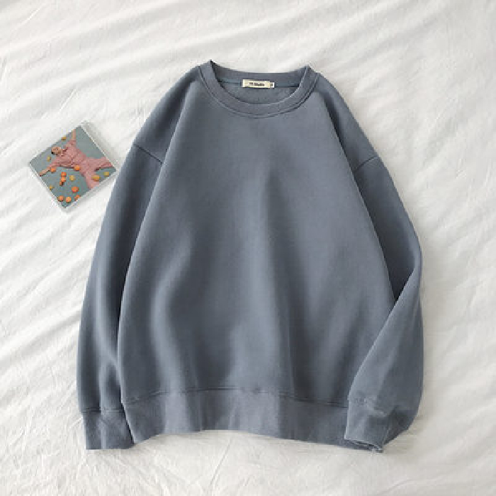 Áo Sweater Nữ Tay Dài Dáng Rộng Màu Trơn Phong Cách Hàn Quốc Cá Tính Với 9 Màu Lựa Chọn | BigBuy360 - bigbuy360.vn