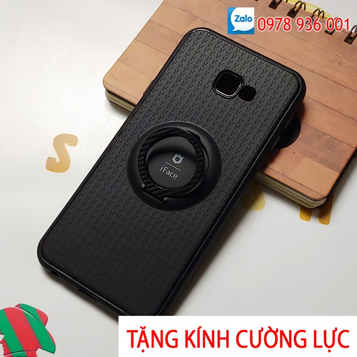 Ốp lưng Samsung Galaxy J6 Plus silicon kèm iRing hiệu iFace