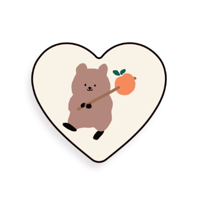 Korea  MoMoCase Grips  cute orange quakka Compatible for iPhone All models Samsung