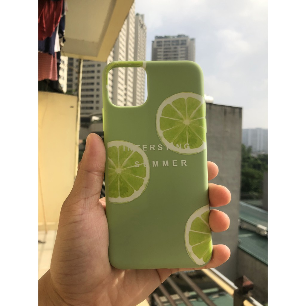 Ốp lưng IPhone hình lát chanh Cute màu xanh lá