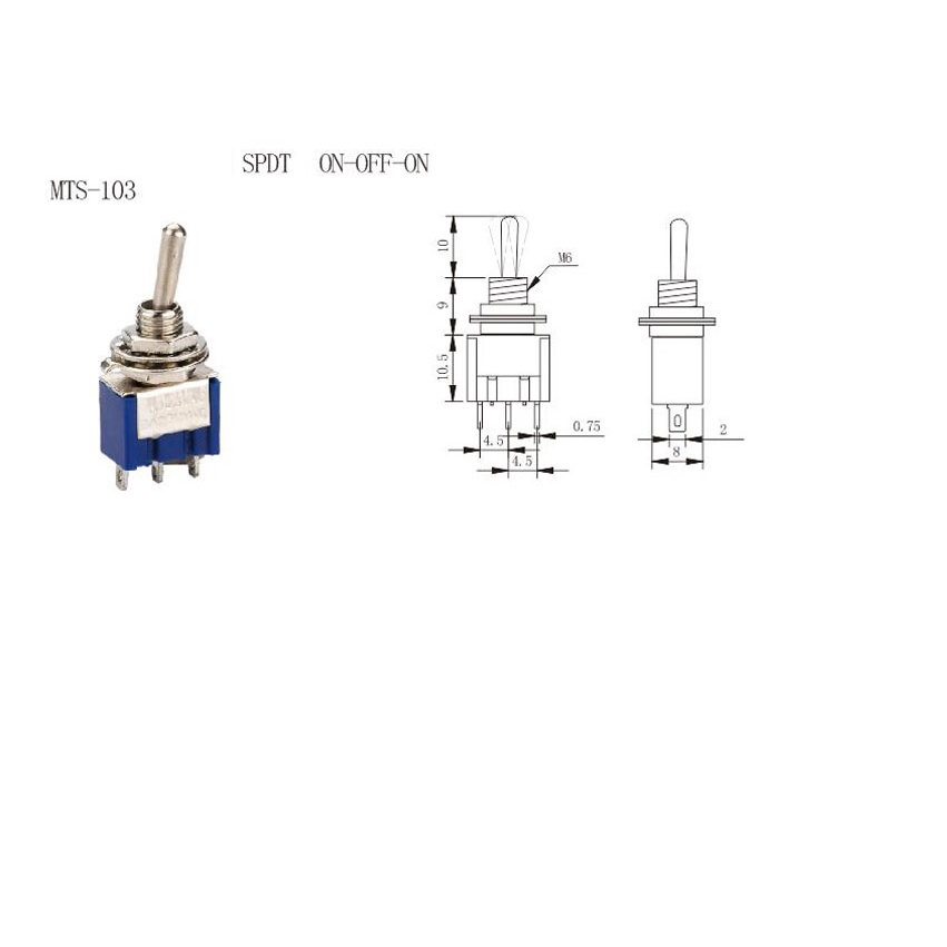 Công tắc gật gù, công tắc gạt MTS-102 MTS-103 MTS-202 MTS-203 NÚM GẮN CAP