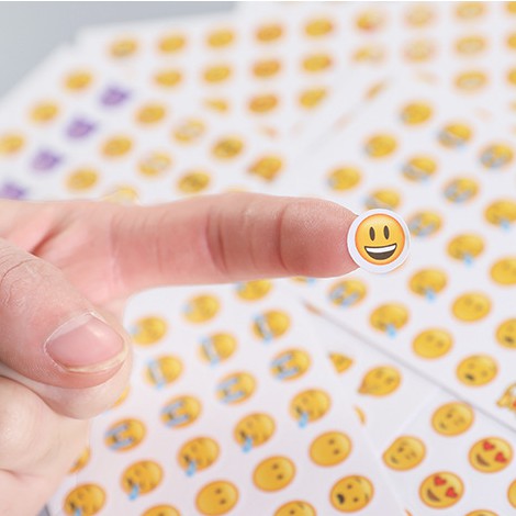 Sticker Emoji 660 hình - nhãn dán biểu tượng cảm xúc - set 12 tấm