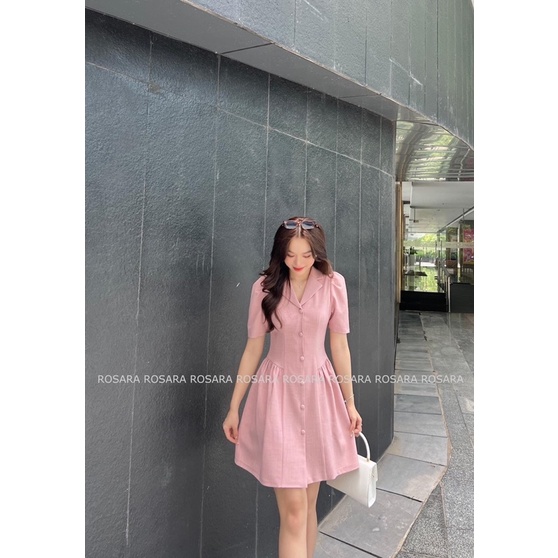 Váy hồng xoè rosara