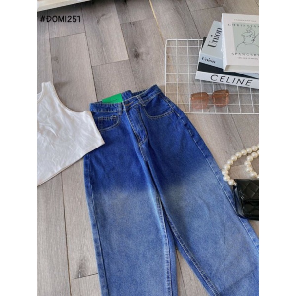 Quần Baggy Jean Nữ Lưng Cao Hack Dáng.#251. Hàng VNXK. Huynhsen Shop