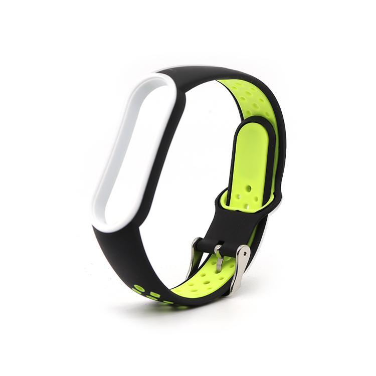 Dây Đeo Thay Thế Chất Liệu Silicon Màu Trơn Cho Xiaomi Mi Band 3 4 5 Strap Double Color Original Soft Silicone Strap Replacement Wrist Strap Band Wriststrap Miband 3 4 5 Wristband Smartwatch