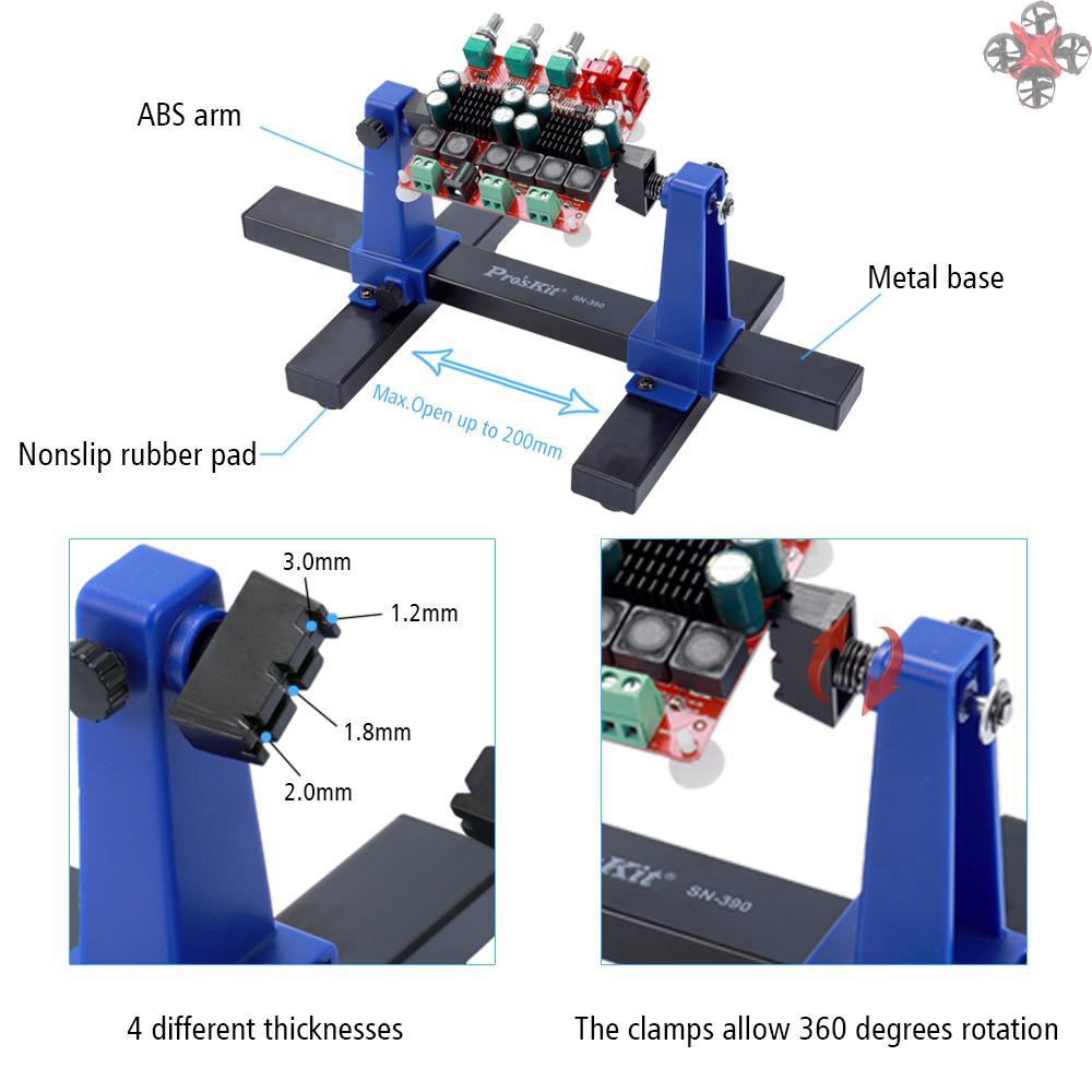 Kẹp giá đỡ hàn bảng mạch PCB với giá đỡ bằng kim loại