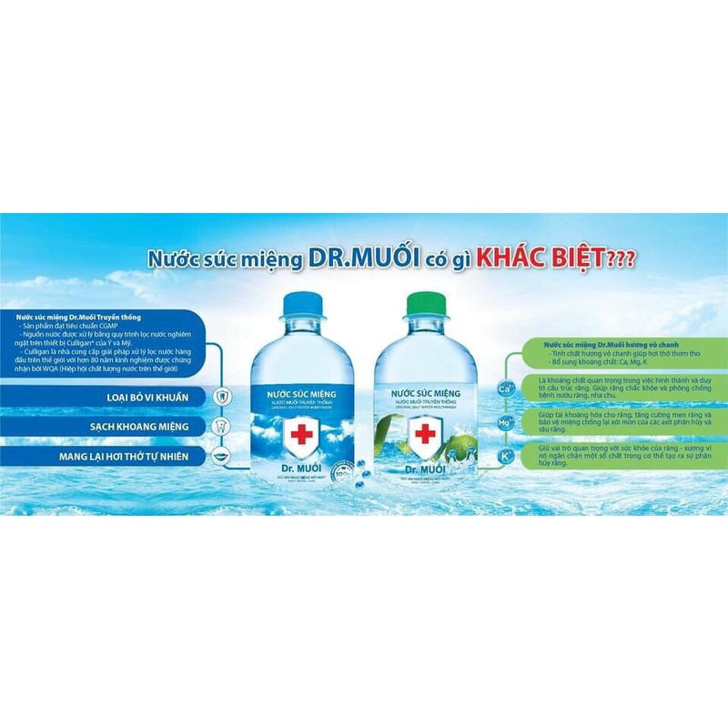 Nước súc miệng Dr muối 1 lít