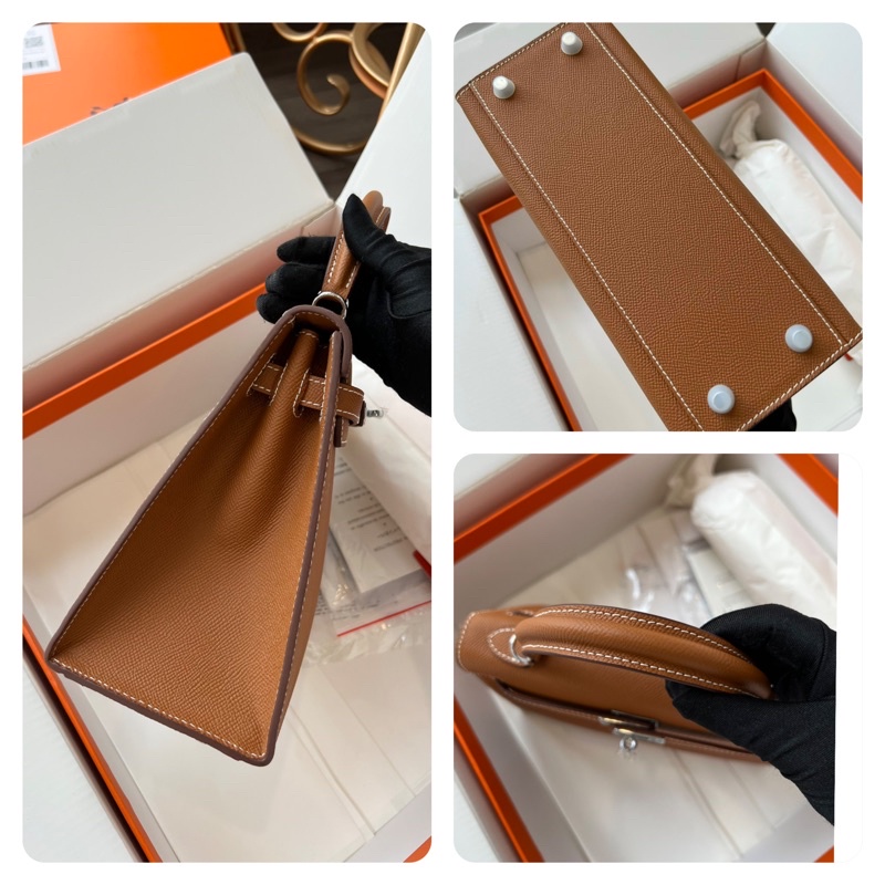 ✅Túi HM KELLY TAG BẠC 25cm - DA NHẬP KHẨU [Fullbox]