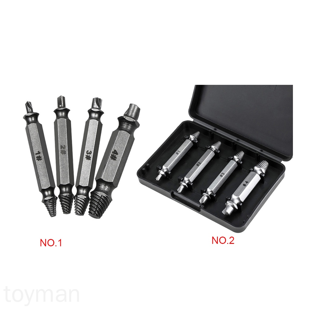 Set 4 Đầu Mũi Khoan Dùng Lấy Ốc Vít Bị Hỏng