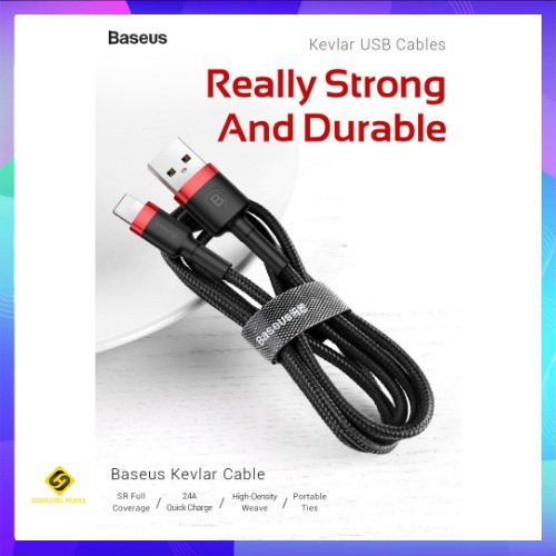 [HÀNG CHÍNH HÃNG] Cáp sạc nhanh và truyền tốc độ cao Baseus Cafule chân Lightning - Micro - Type C