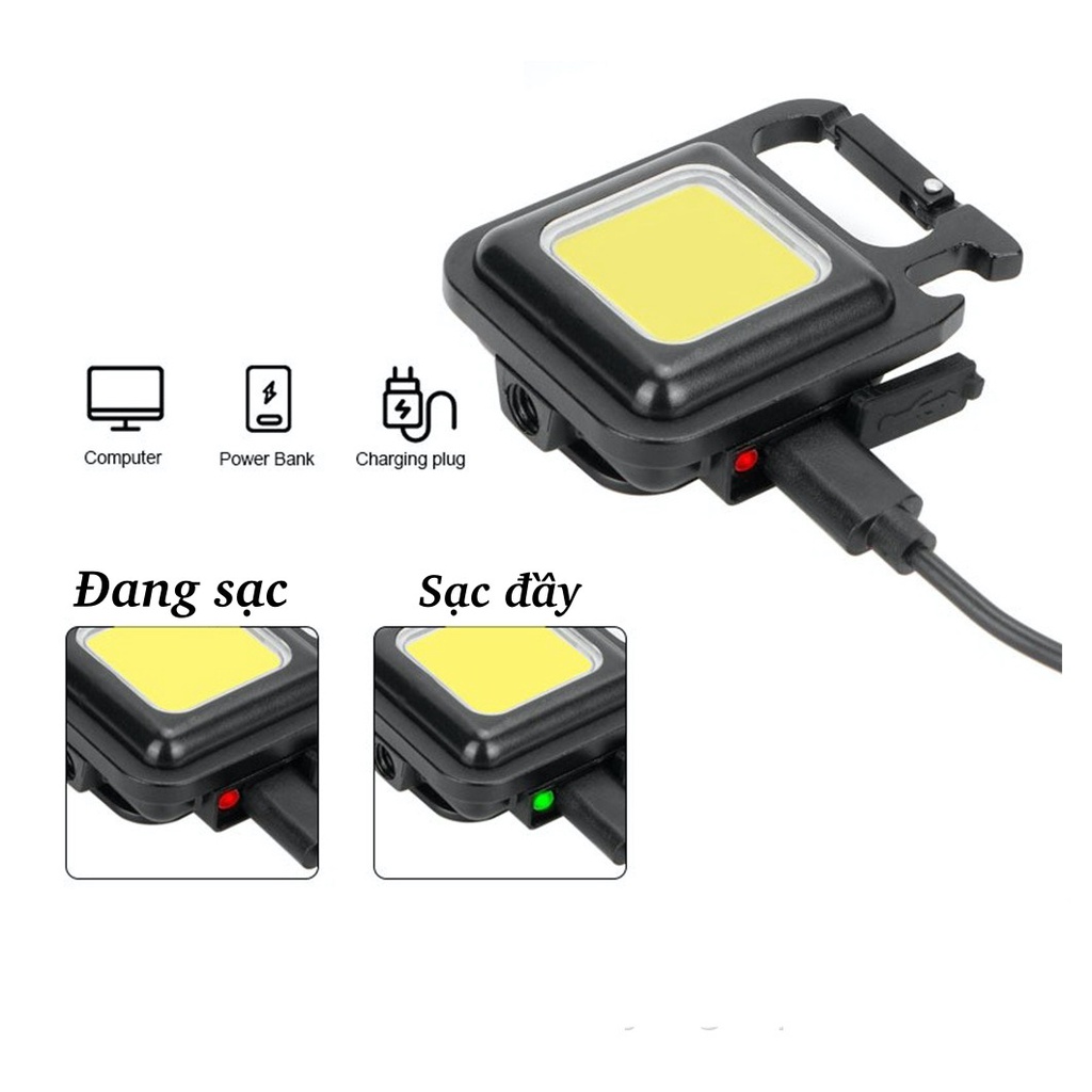 Móc Khóa Đèn Chiếu Sáng 3 Chế Độ 500mAh