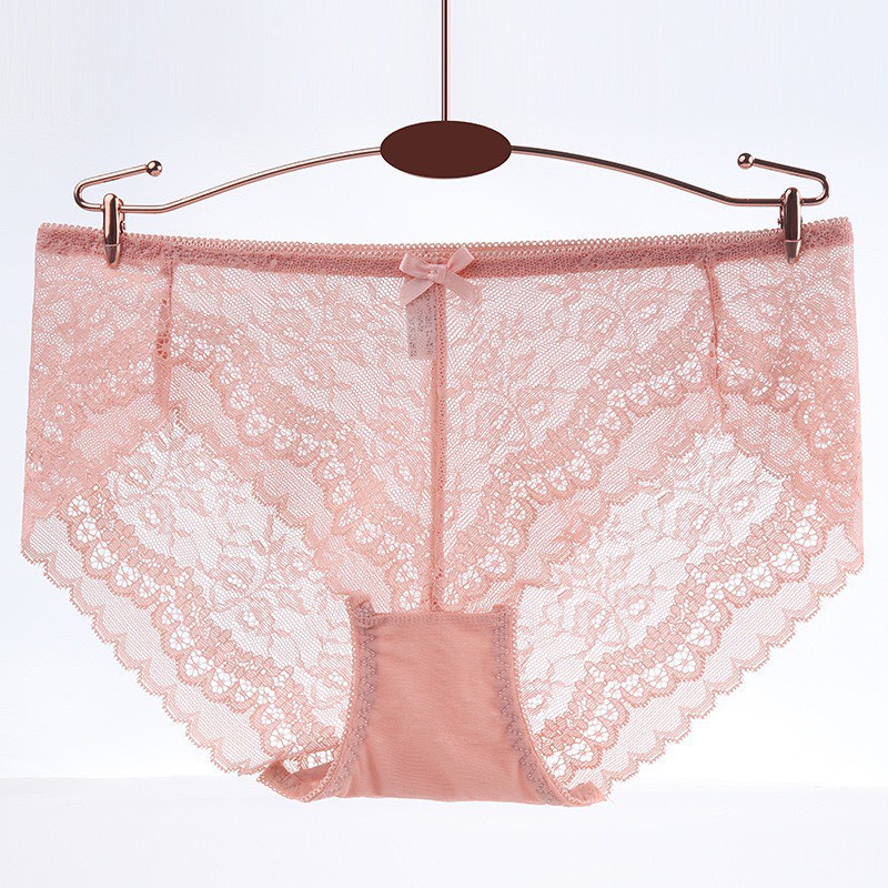 Quần Lót Nữ Ren Sexy Xuyên Thấu Thêu Hoạ Tiết Lá Quyến Rũ mã 8003