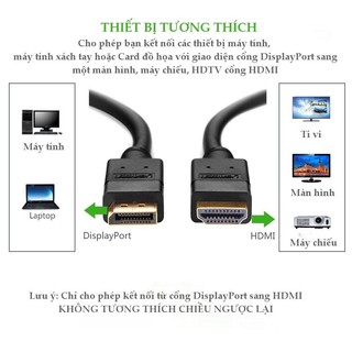 Cáp Displayport to HDMI Ugreen cao cấp