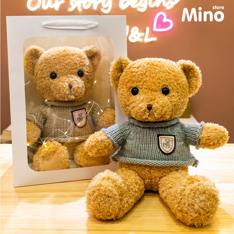 [Mã BMBAU50 giảm 7% đơn 99K] Gấu Teddy To Head Tales Mặc Áo Gối Ôm Hình Thú Teddy MINO STORE TH85