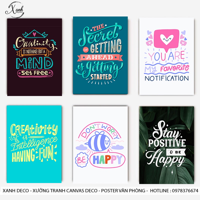 Tranh trang trí văn phòng, tranh động lực tiếng anh, tranh vải canvas, tranh slogan, tranh treo tường,tranh khẩu hiệu 02