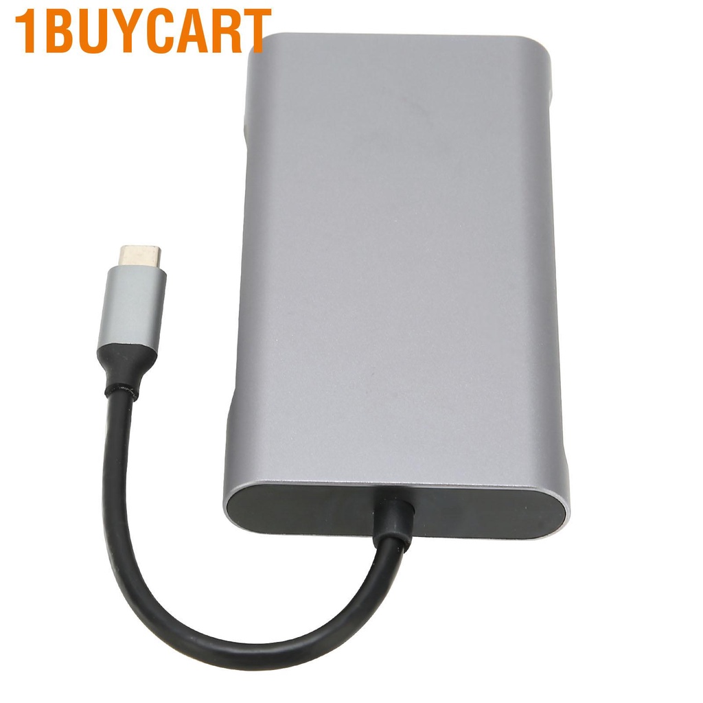 1buycart power adapter charger Docking Hub 10 in 1 Type‑C to High‑Definition Multimedia Interface USB PD Expansion Dock for