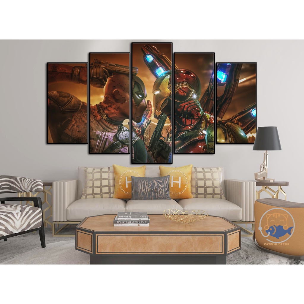 Tranh dán tường MARVEL - Spider Man - Venom - Iron Man - Captain America