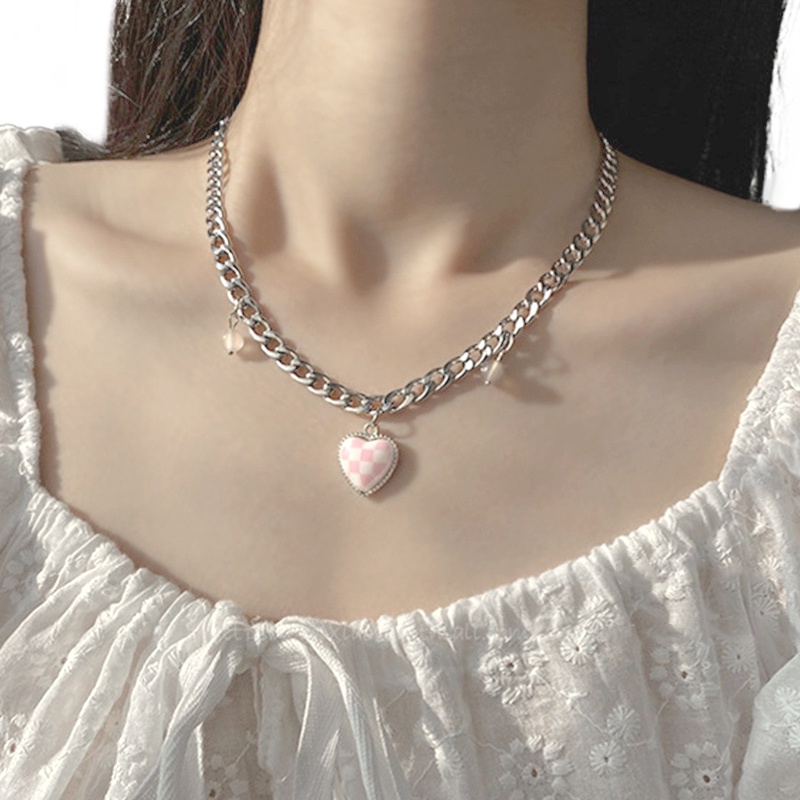 Vòng Cổ Choker Mặt Trái Tim Thời Trang Dành Cho Nữ