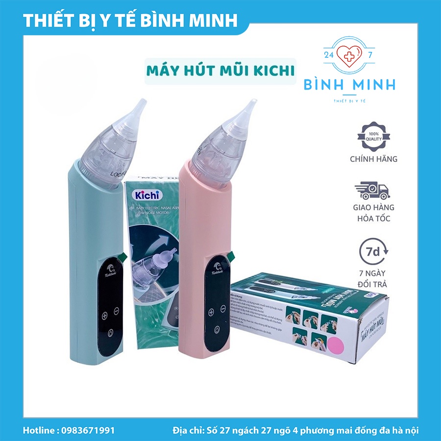 Máy hút mũi cho trẻ sơ sinh,máy hút mũi Kichilachi dành cho bé có màn hình cảm biến, bảo hành 6 tháng