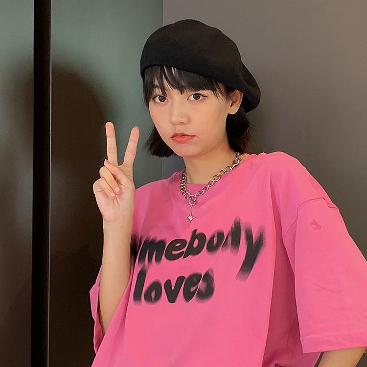 Áo Thun COZOK Ngắn Tay Dáng Rộng Thời Trang Hàn Quốc Cá Tính