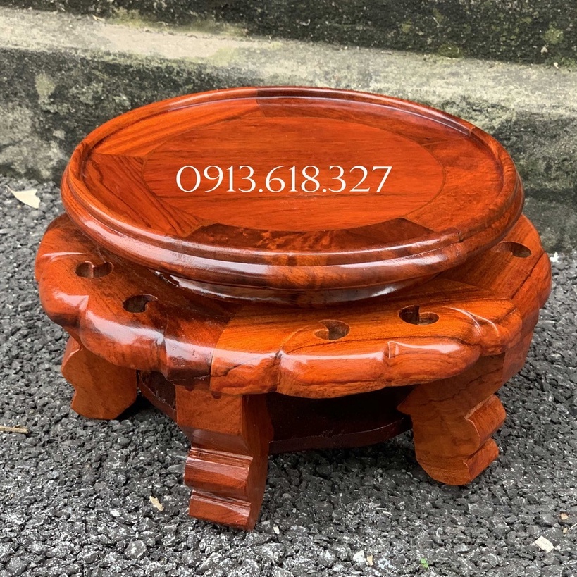 Đôn gỗ hương đế gỗ kê tượng kỷ tròn chân,kệ đôn gỗ trang trí nhiều kích thước khác hàng chuẩn