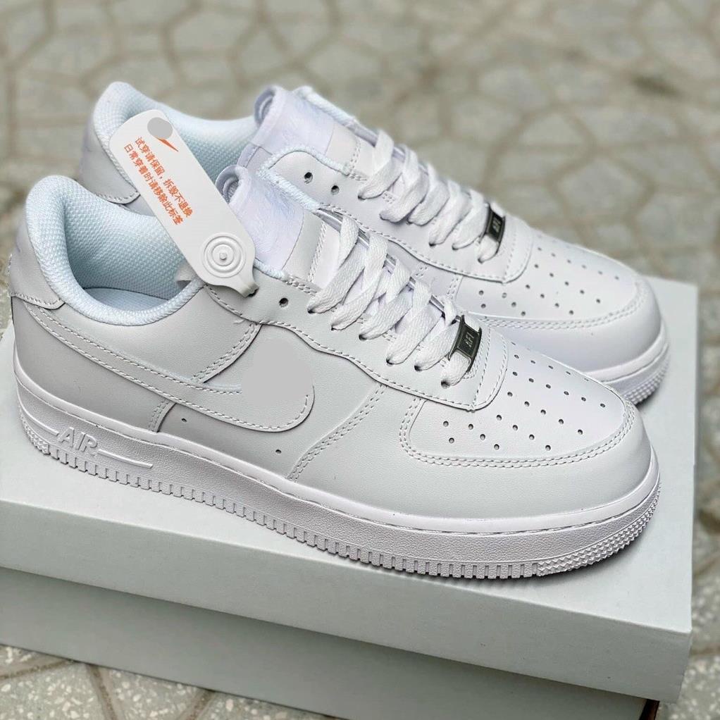 Giày Nike_air force 1 màu trắng nam nữ, Giày_Nike af1 trắng bản đẹp đế không vàng full box bill 🤺