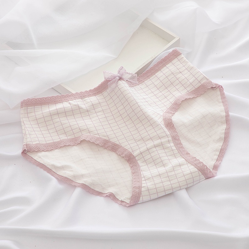 Set 5 quần lót nữ sinh NuciFera mẫu Tim tím chất cotton mát thấm hút