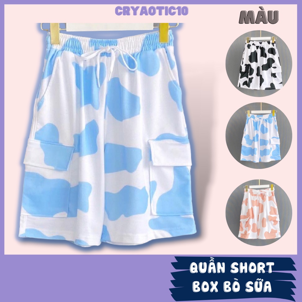 Quần short box túi hộp bò sữa unisex cryaotic10