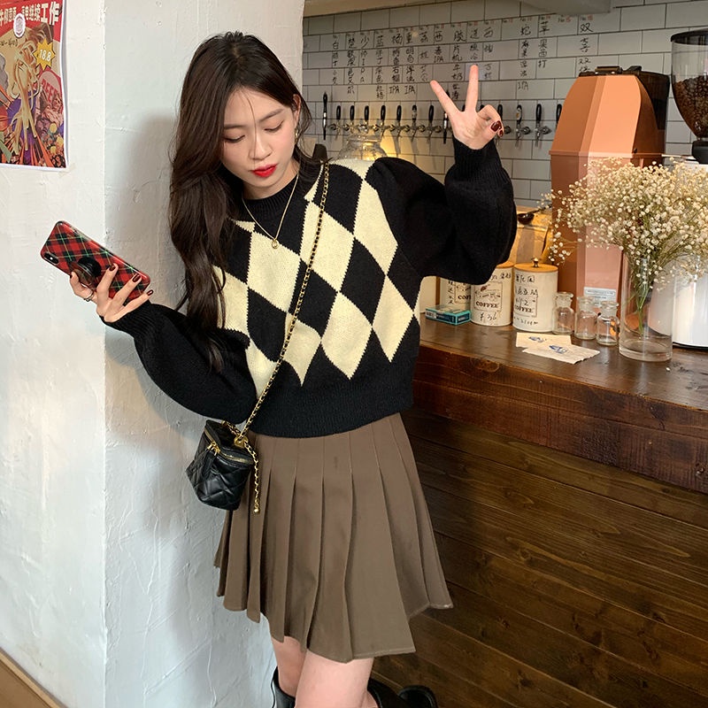 Áo Len Dài Tay 173361Áo Sweater Cổ Tròn Màu Sắc Thời Trang Cho Nữ