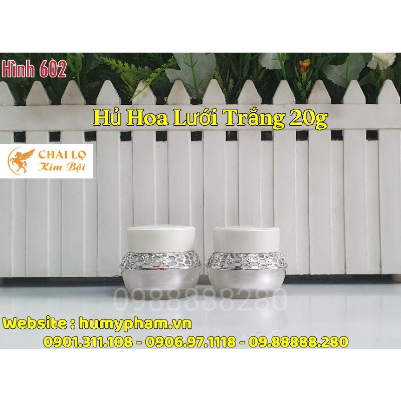 HỦ ĐỰNG KEM FACE - Hủ Hoa Luới Trắng 20g