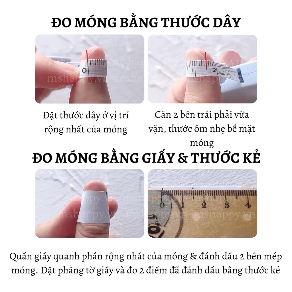 Móng giả nailbox thiết kế đính charm bướm đá cao cấp mshappy.vn A014