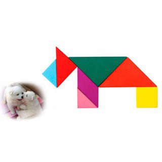 Đồ Chơi Trí Uẩn Tangram Bộ Xếp Hình Gỗ Cho Bé - Đồ Chơi Thông Minh