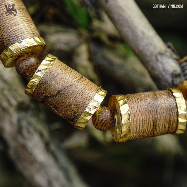 Vòng Tay Trầm Tốc Malaysia Mix 24k (14mm) Cao Cấp - Tài Lộc | BigBuy360 - bigbuy360.vn