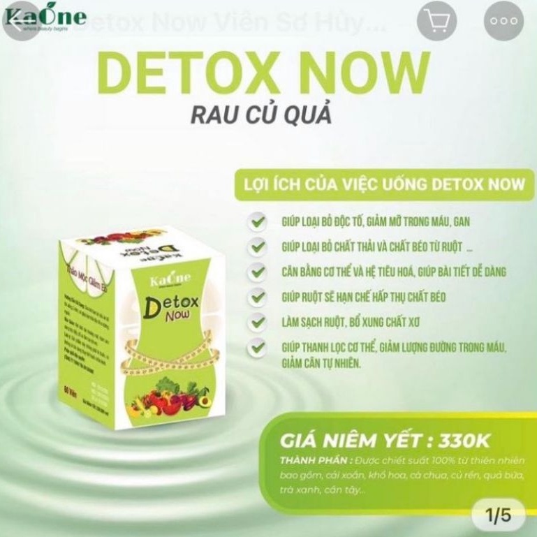 Detox Now - Detox rau của chính hãng KAONE