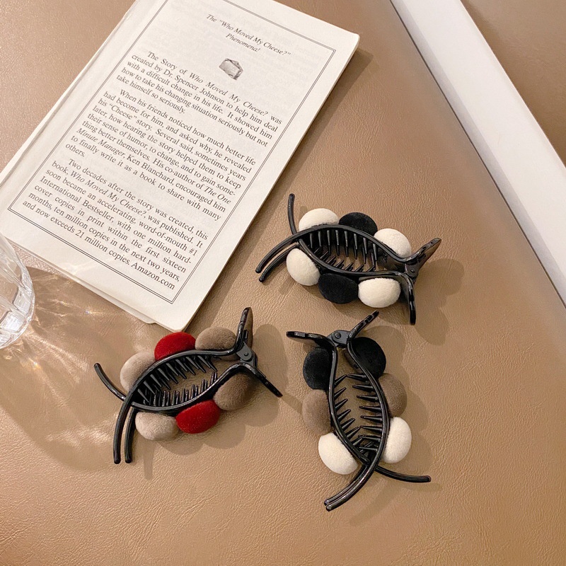 Kẹp tóc càng cua 3 răng đính bông xinh xắn cho nữ YOS