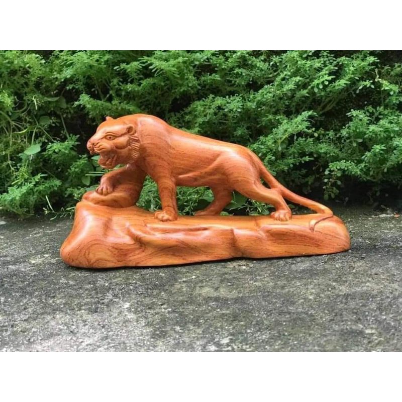 Tượng con hổ gỗ hương 20cm