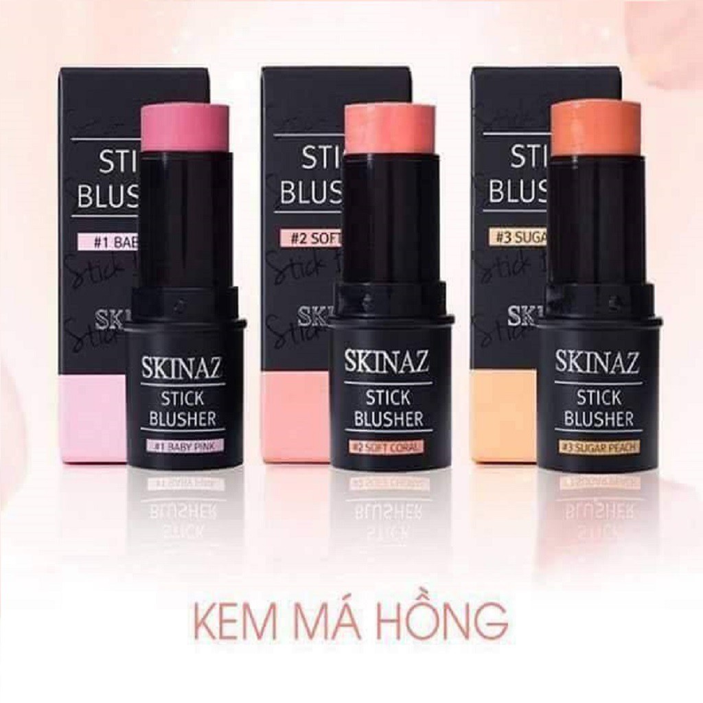 Kem Má Hồng Cao Cấp Stick Blusher Skinaz Hàn Quốc Chính Hãng - 8g