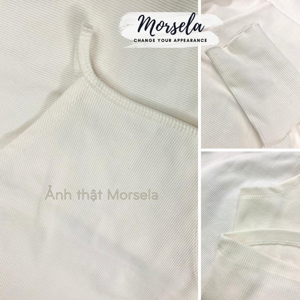 Set áo yếm GEO và áo khoác ngoài cardigan tay dài chất bo gân dày dặn phong cách Hàn Quốc - Morsela - SET01
