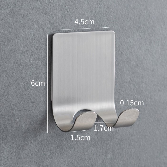 Móc Inox Đa Năng,  Móc Dán Tường Tiện Dụng, Móc Treo Dao Cạo Râu Cho Phòng Tắm, Miếng Dán 3M Siêu Dính, Kingler 2012