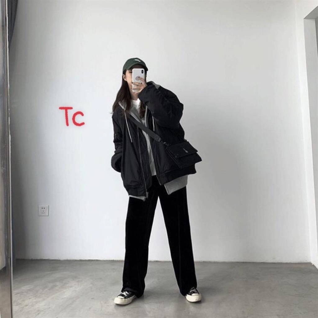 Áo hoodie nữ form rộng trơn có dây kéo mũ thời trang unisex | BigBuy360 - bigbuy360.vn