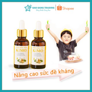 2 Chai Tinh Dầu Tỏi Nguyên Chất [Thơm nhẹ, không lưu mùi] KIMO 30ml, nâng cao hệ miễn dịch cả gia đình.