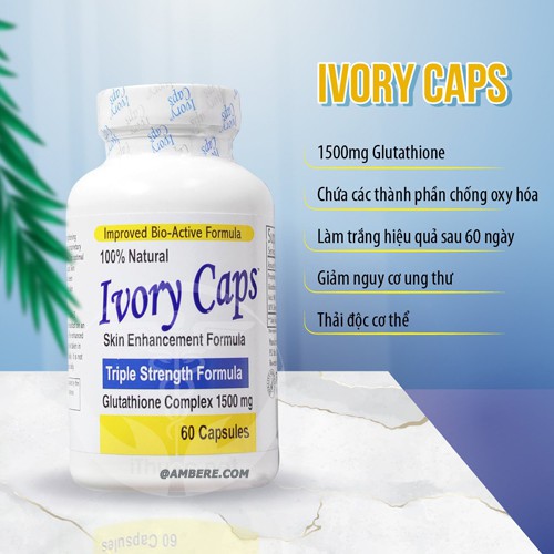 Viên uống trắng da ivory caps viên uống bổ sung Glutathione | BigBuy360 - bigbuy360.vn